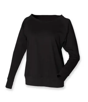 Stone Glow Friend Vibe Ladies Slounge Sweat | BLACK