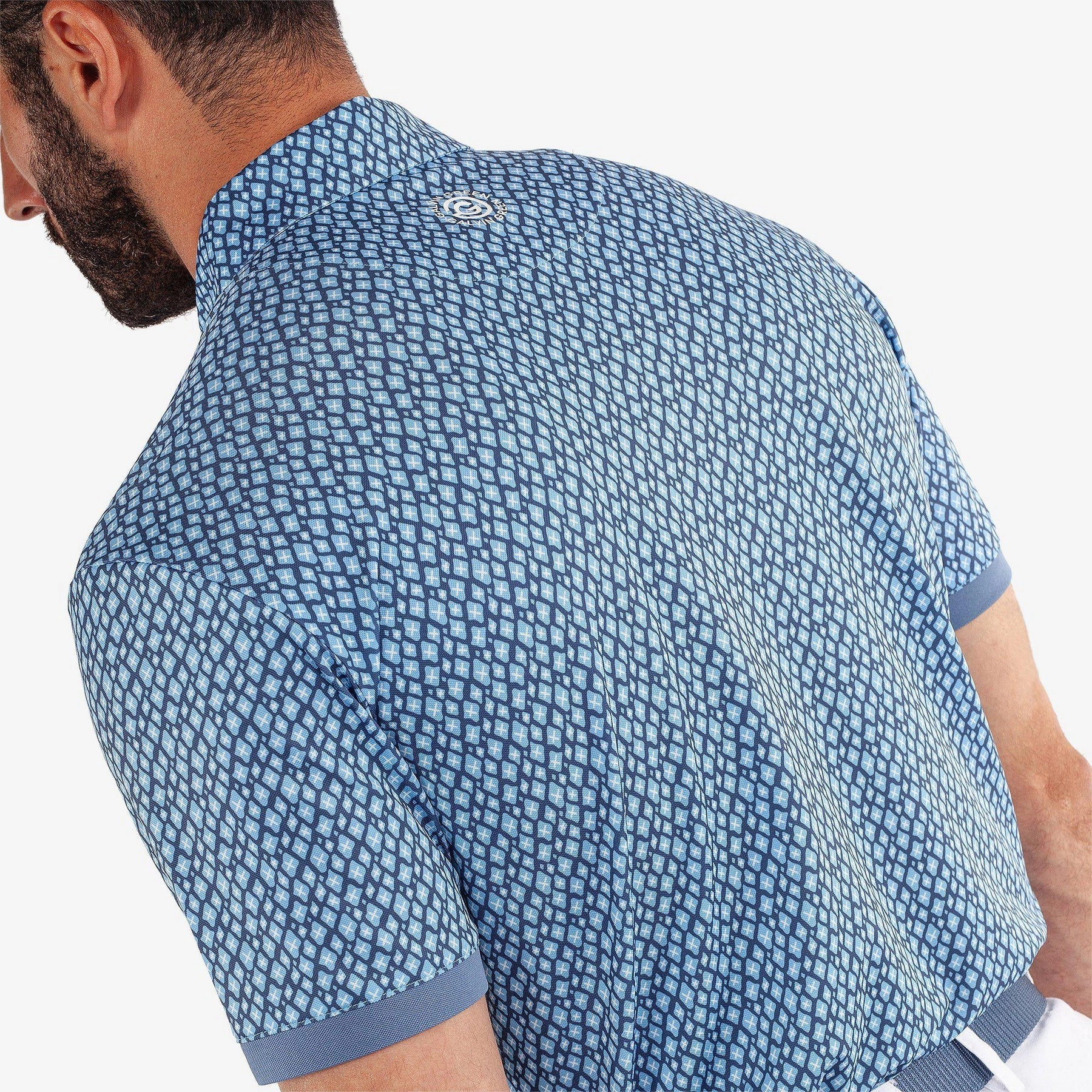 Effortless Look Galvin Green Manuel Golf Shirt - Moonlight Blue/White
