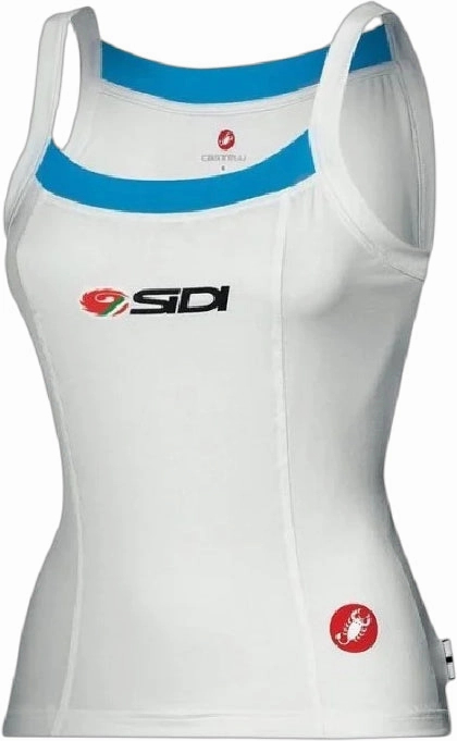 Castelli Sidi Katia Womens Cycling Vest Tank Top - White Photo Glam MoistureManagement Technology