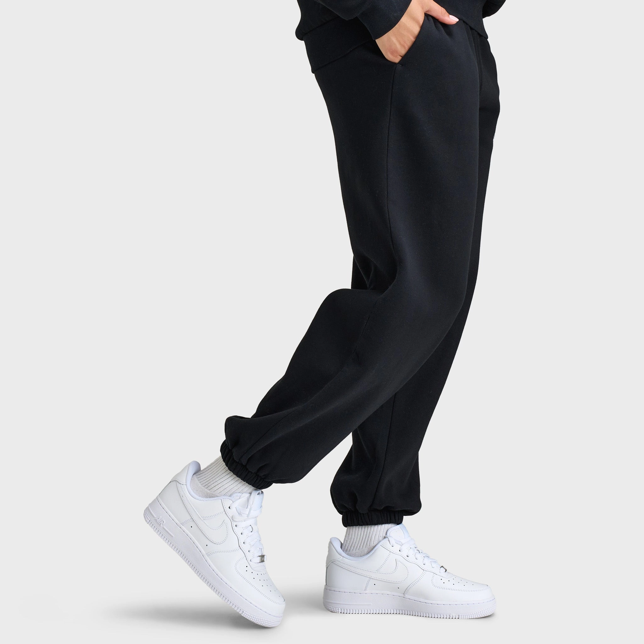 Hoodrich Women's Oversized Joggers Black / Silver Rhinestone UVProtectionFinish