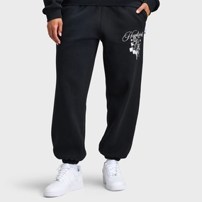 ElasticFree Cuffs Hoodrich Women's Oversized Joggers Black / Silver Rhinestone
