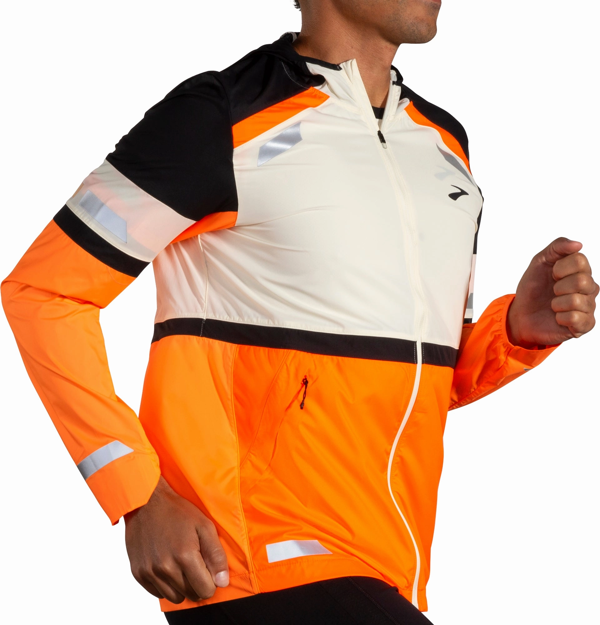Abrasion resistant Formal Style Brooks Run Visible 2.0 Mens Running Jacket - Grey