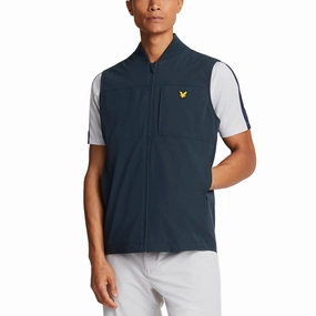 Shock Absorbing Padding anti slip grip Lyle & Scott Golf Tech Force Gilet - Navy