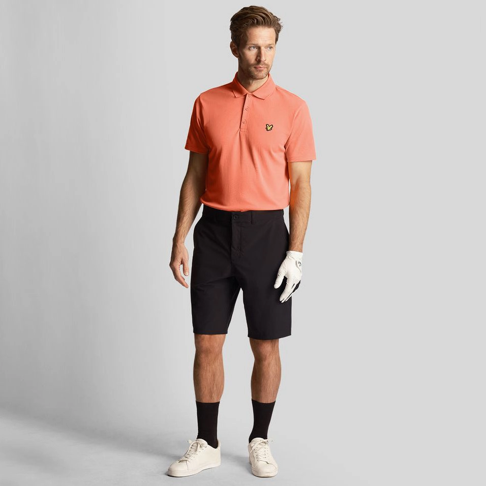 SoftTouch Collar Lining Lyle & Scott Golf Tech Polo Shirt - Course Coral