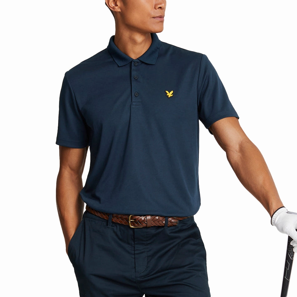 Lyle & Scott Golf Tech Polo Shirt - Dark Navy Summer Office UV-Resistant