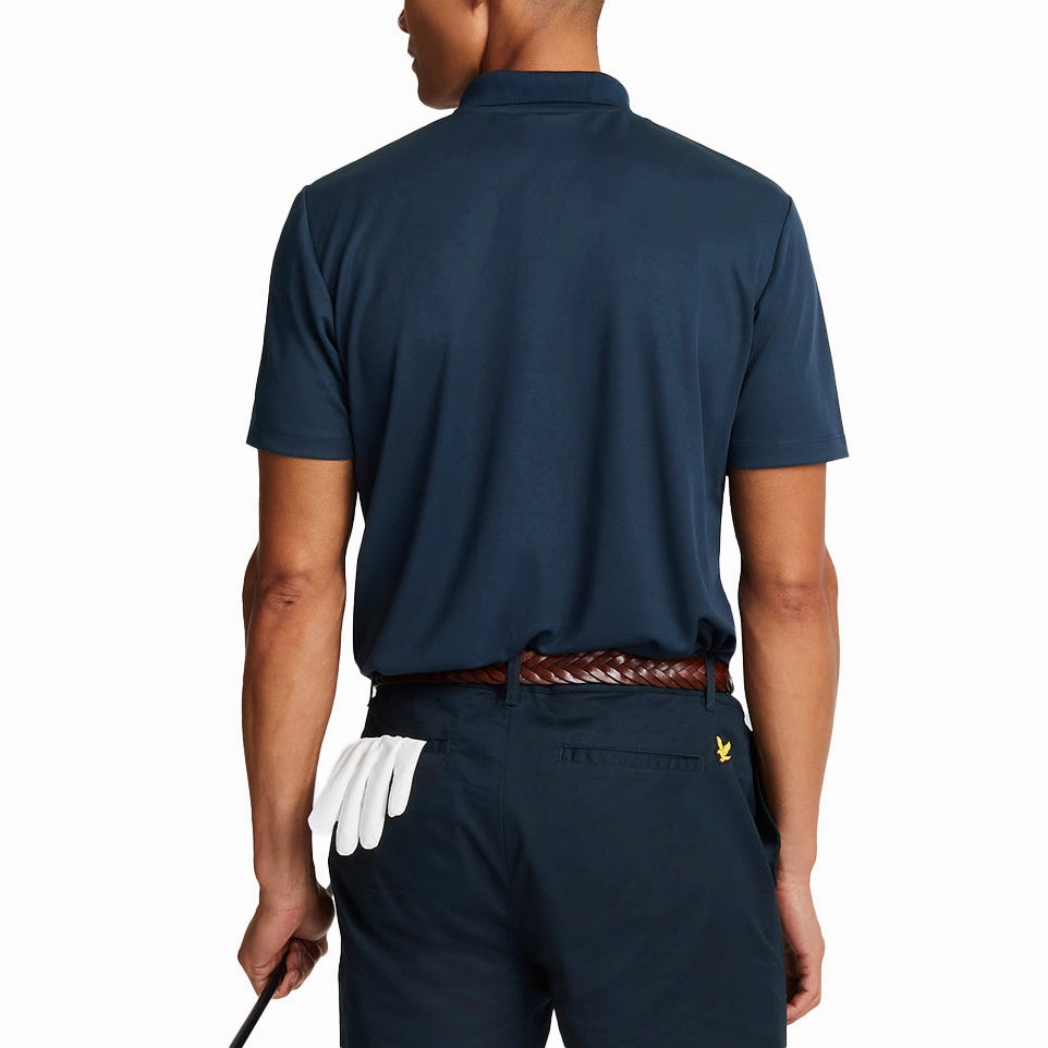Lyle & Scott Golf Tech Polo Shirt - Dark Navy LowProfile Hem