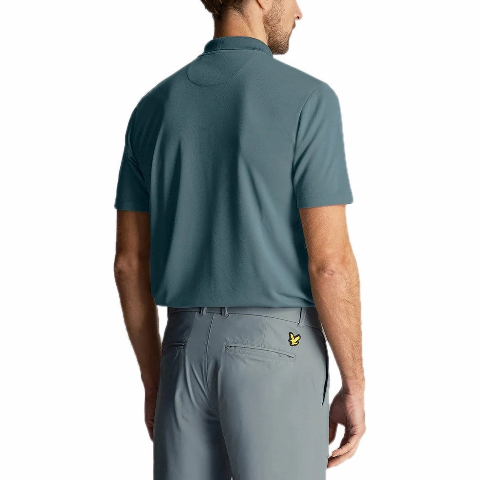 Lyle & Scott Golf Tech Polo Shirt - Iron Blue Summer Smart Athletic Cut