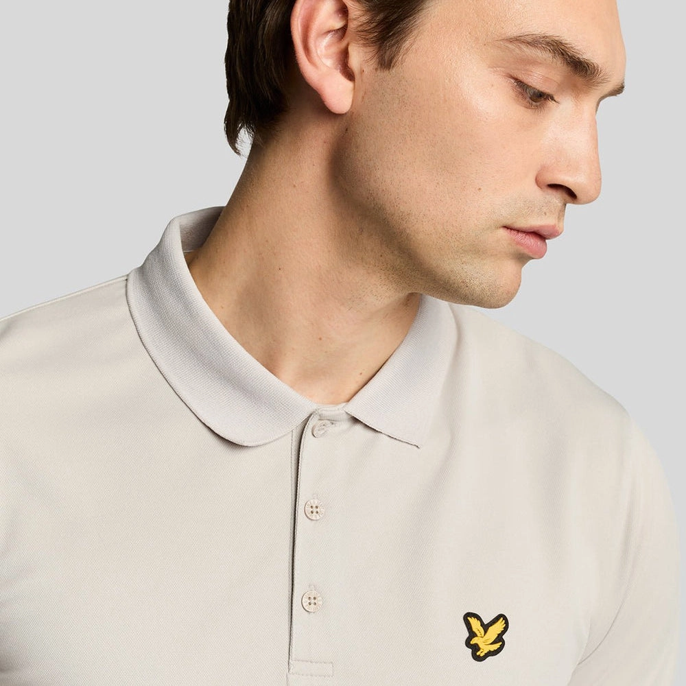 Lyle & Scott Golf Tech Polo Shirt - Pebble Lightweight Comfort Spring Summer