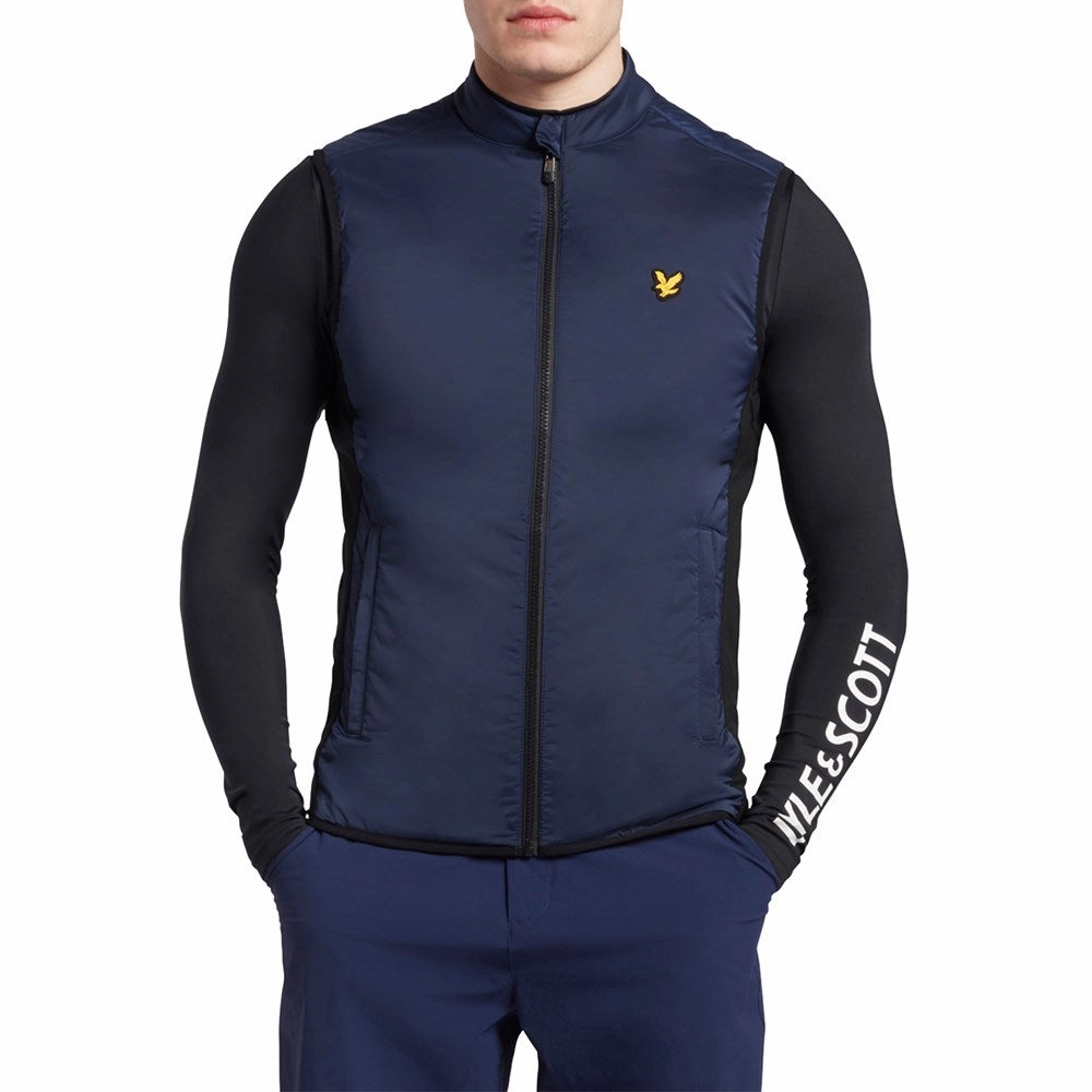 Lyle & Scott Golf Waterproof Gilet - Navy high - end price Breathable fabric