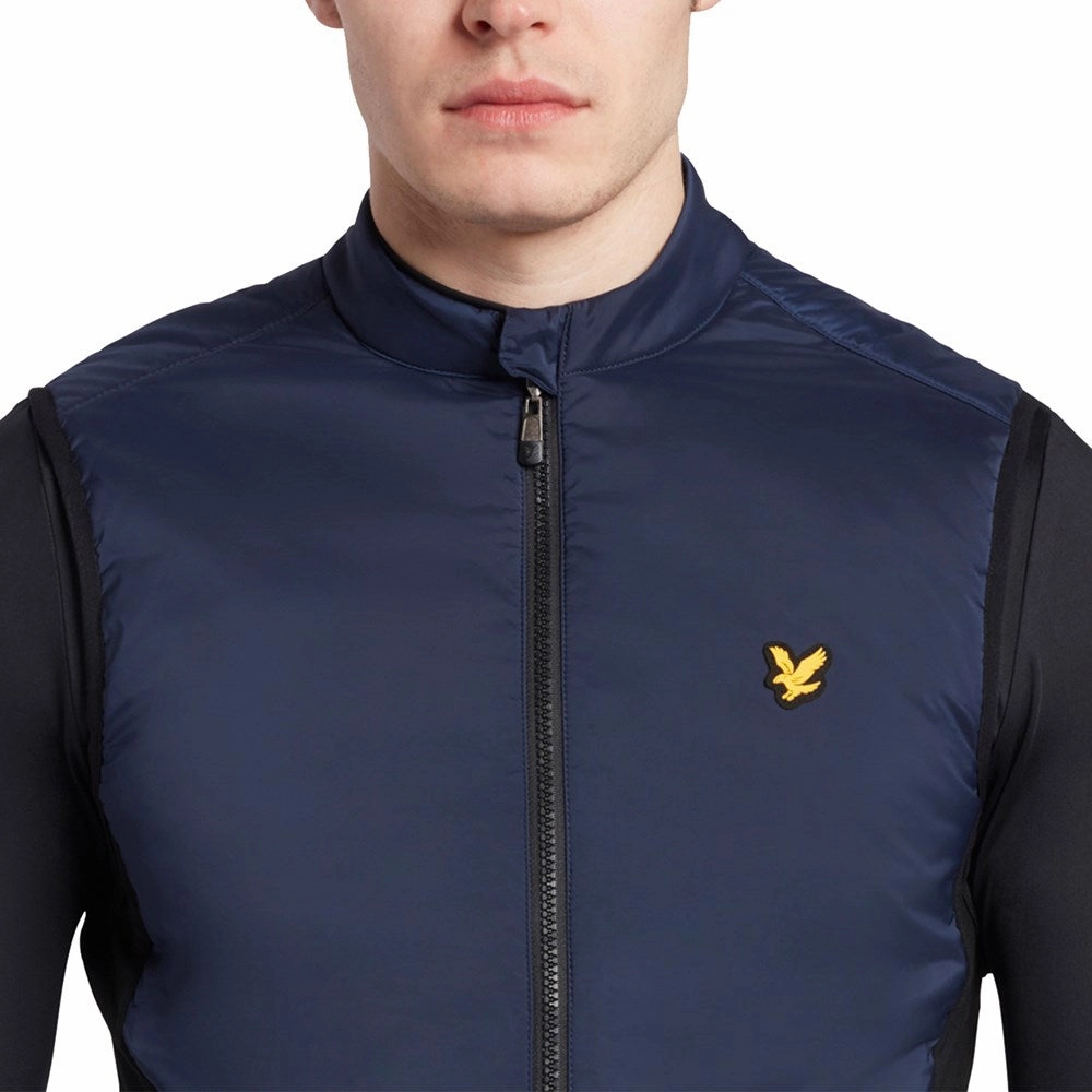 Double Stitched Edges Lyle & Scott Golf Waterproof Gilet - Navy