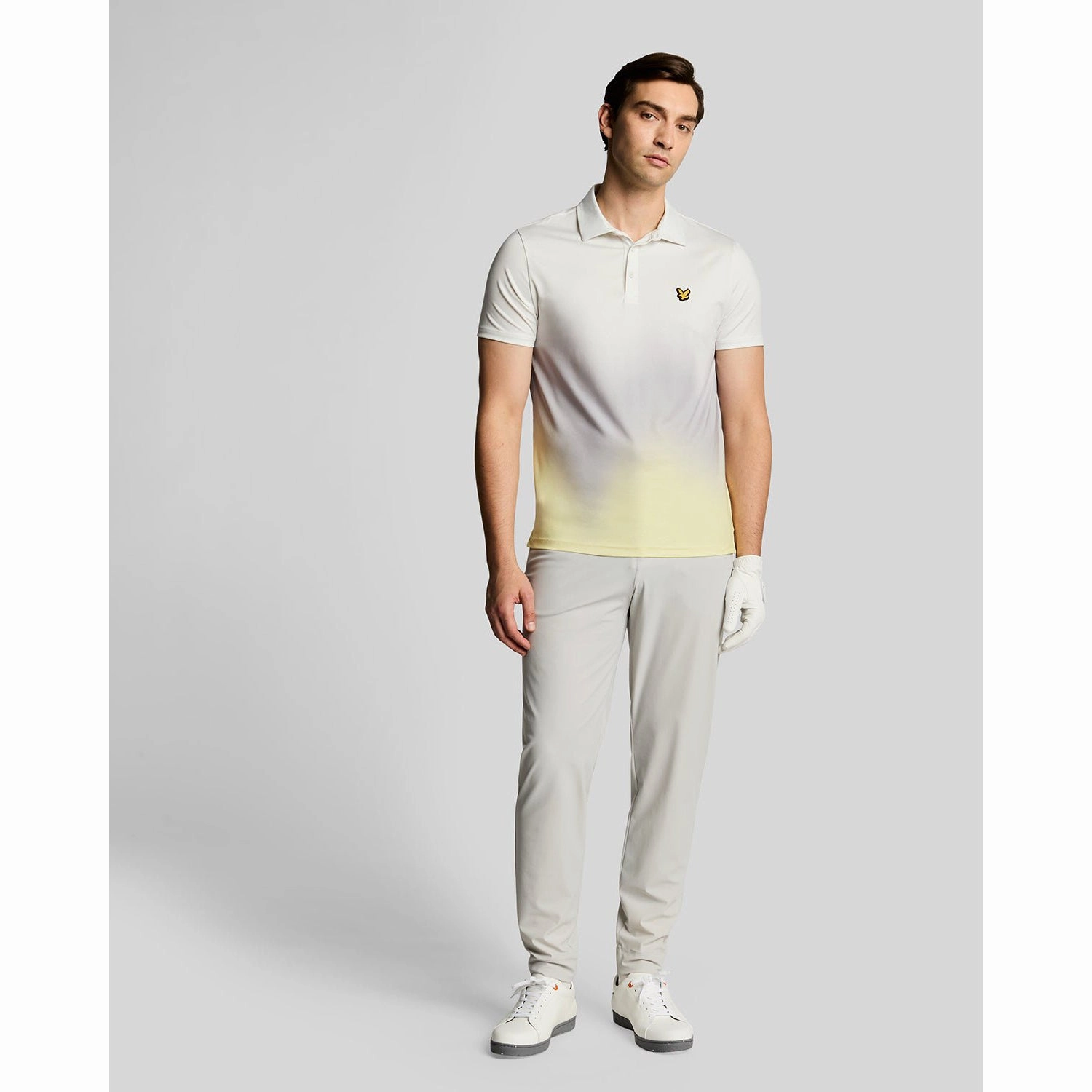 Lyle & Scott Gradient Golf Polo Shirt - White Anti Pilling Surface Durable Cotton
