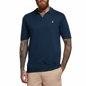 Breathable Comfort Lyle & Scott Guernsey Golf Polo - Light Navy