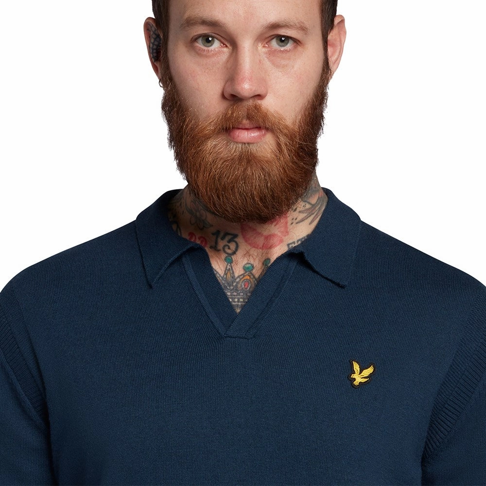 Lyle & Scott Guernsey Golf Polo - Light Navy Breathable Underarm Vents
