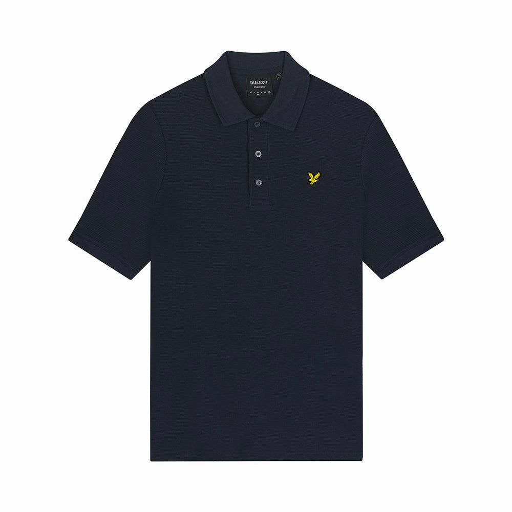 Lyle & Scott Milano Cotton Polo Shirt - Dark Navy golf club