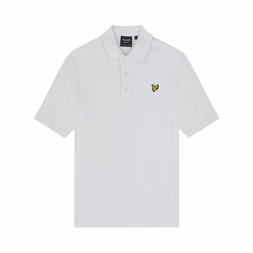 Golf Ready Reinforced Stitching Lyle & Scott Milano Cotton Polo Shirt - White