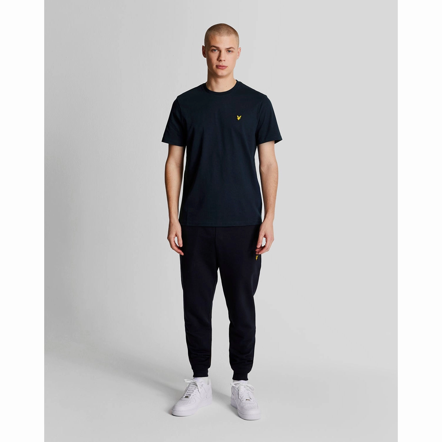 Lyle & Scott Plain Golf T-Shirt - Dark Navy Casual Elegance Interlock Cotton
