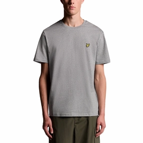 Lyle & Scott Plain Golf T-Shirt - Light Grey Marl Breathable Underarm Vents Colorfast Technology