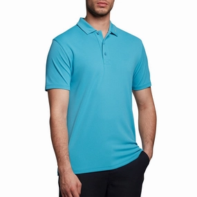 Breathable mesh lining Lyle & Scott Tonal Eagle Tech Collar Logo Polo - Moonstone Blue