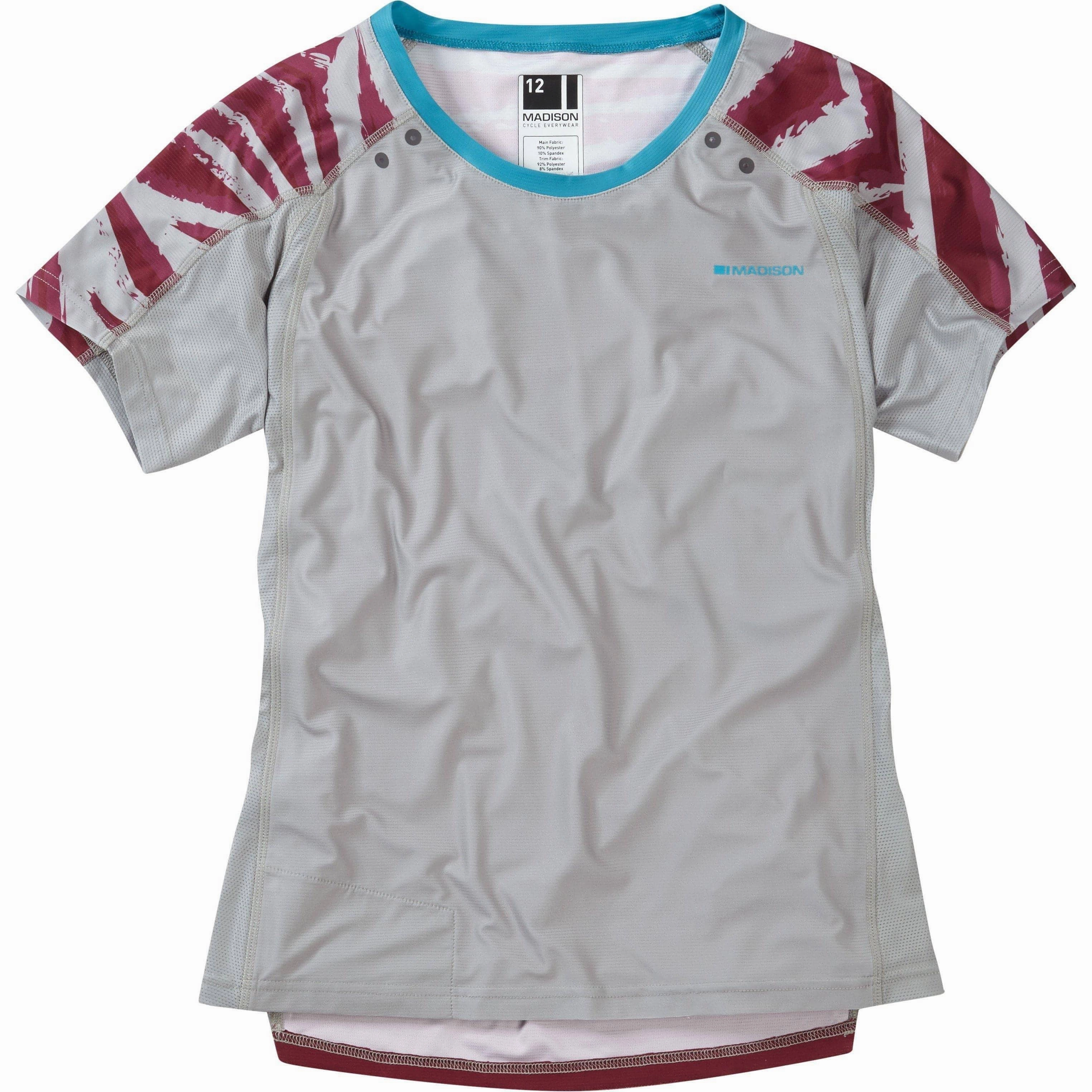 real Madison Flux Enduro Short Sleeve Womens Cycling Jersey - Grey
