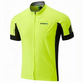 Core Advantage Madison RoadRace Windtech Mens Windproof Road Cycling Jersey - Yellow