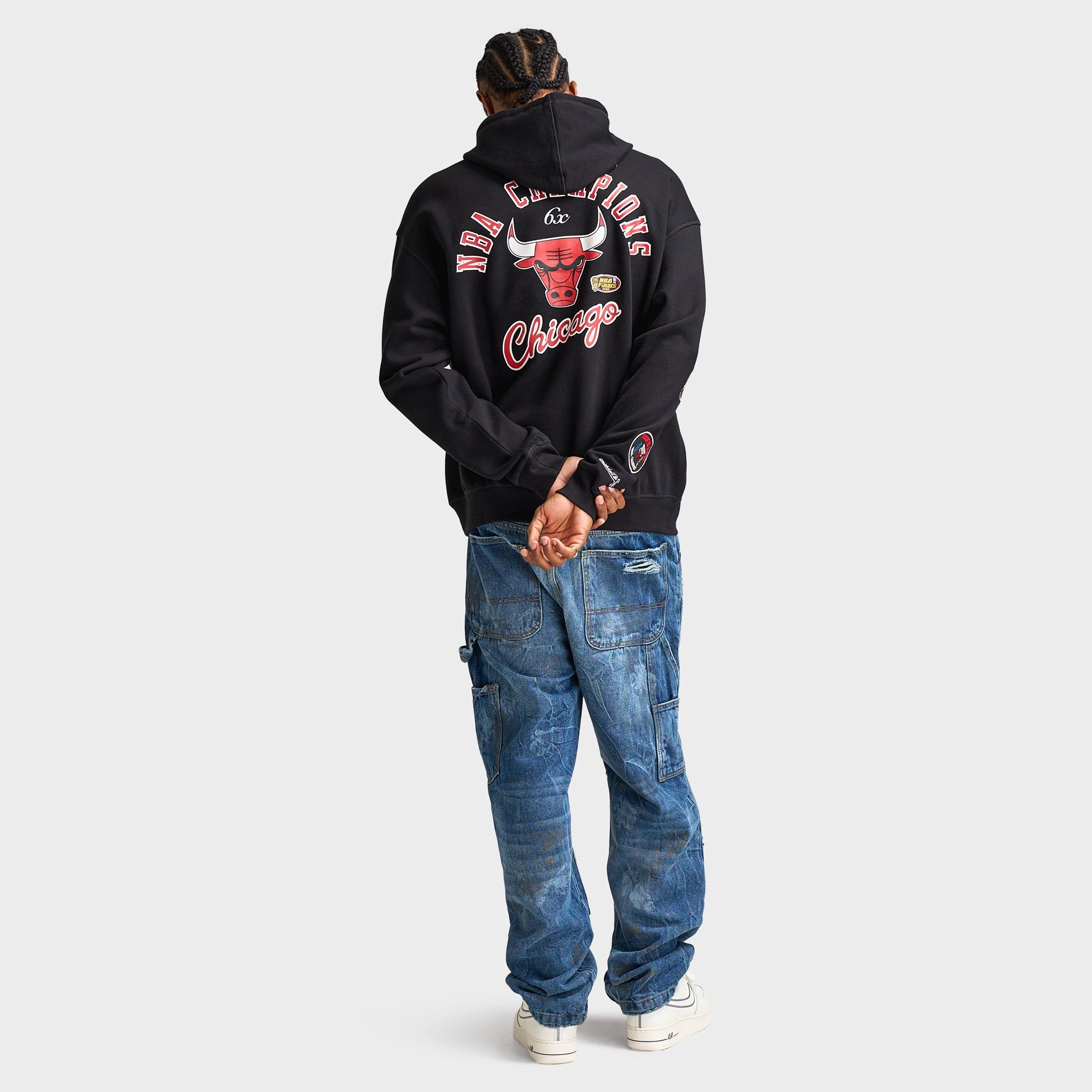 Adjustable Cuff System Mitchell & Ness Chicago Bulls Hoodie / Faded Black