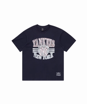 AntiStaticTechnology Majestic New York Yankees Glow Stripe Tee (True Navy)