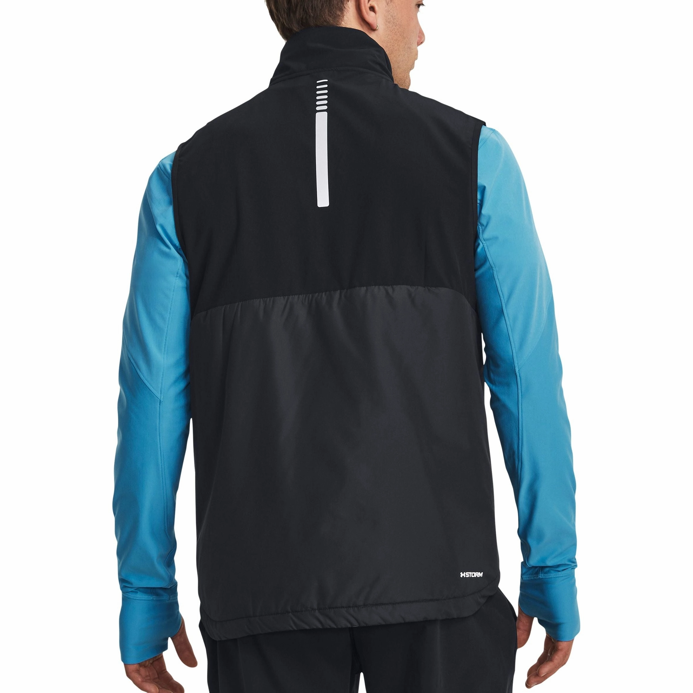 Under Armour Storm Session Mens Running Gilet - Black Hook and loop fasteners