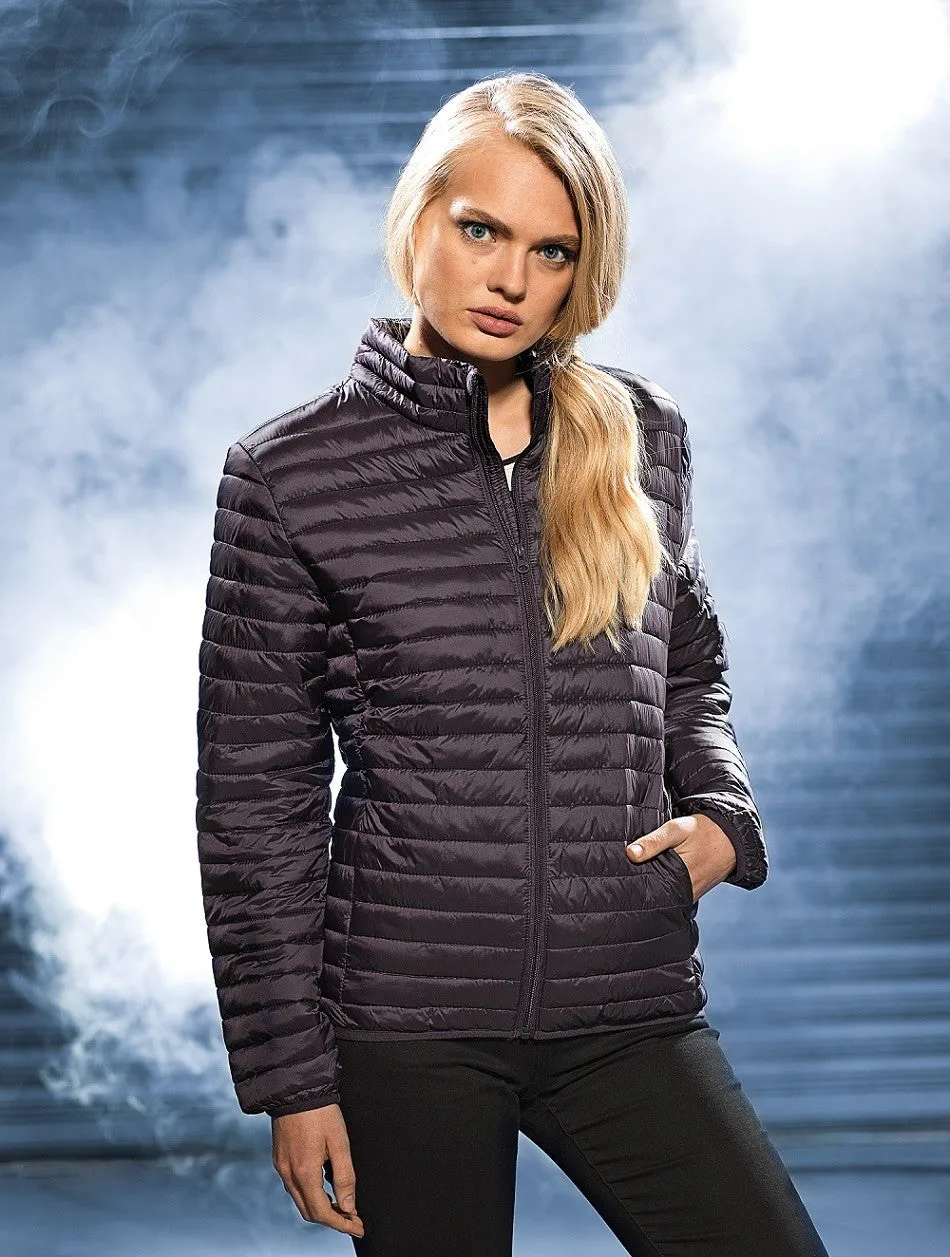 Women's Tribe Fineline Padded Jacket | BLACK Office Glam SnagFree Fabric