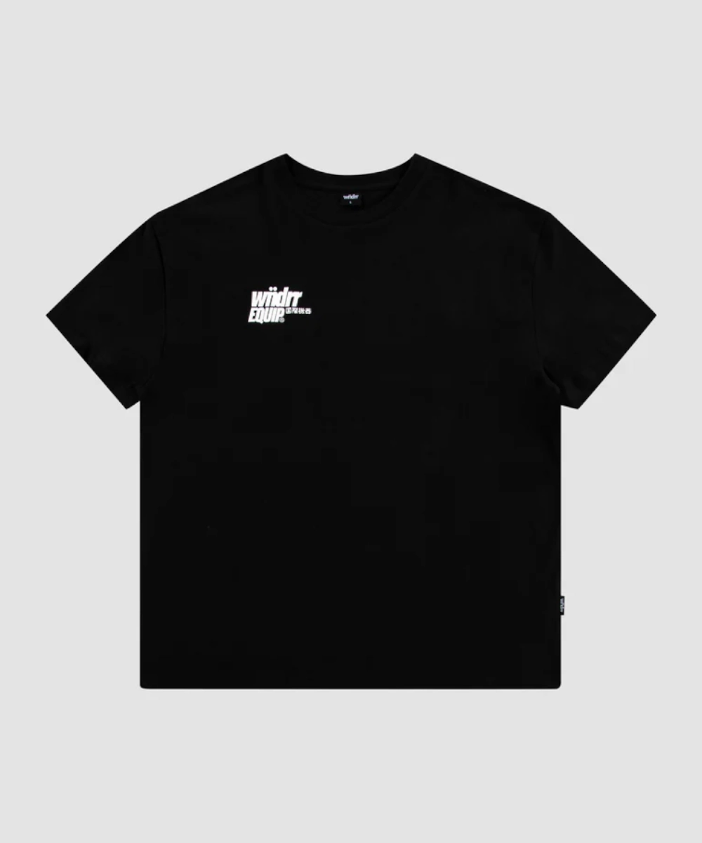 SnagProofMaterial Music Mood WNDRR Slant Box Fit Tee (Black)