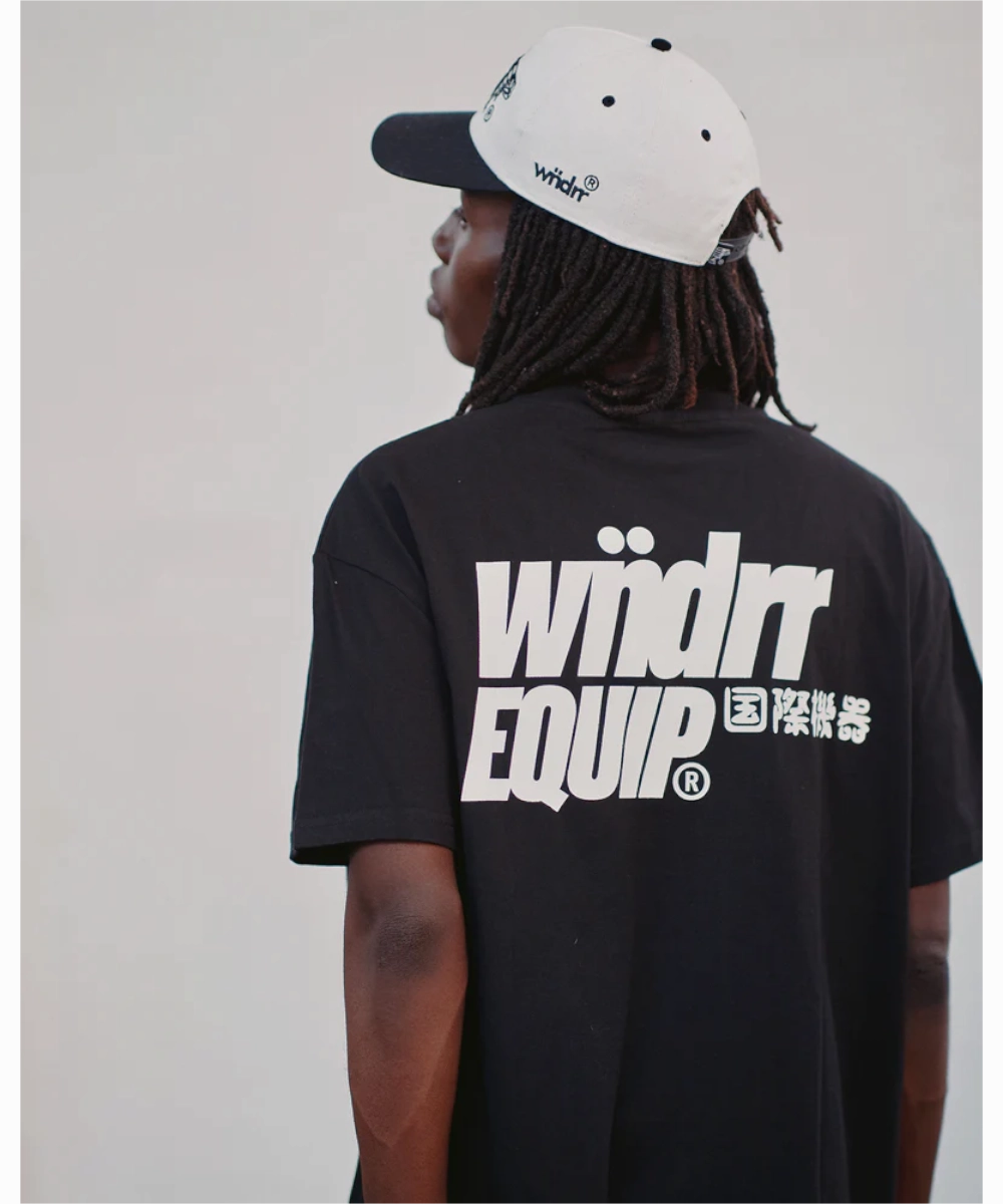 Soft Inner Lining WNDRR Slant Box Fit Tee (Black)