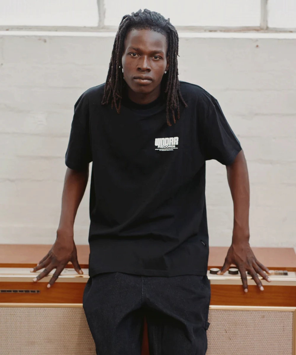WNDRR Slant Box Fit Tee (Black) ReinforcedHems