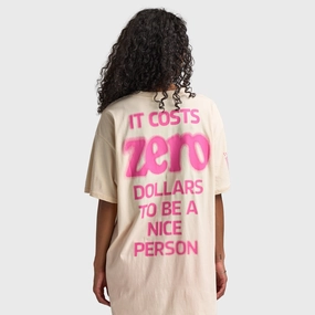 AllSeasonWear Mayfair Women's It Costs $0 Oversized Tee / Cream