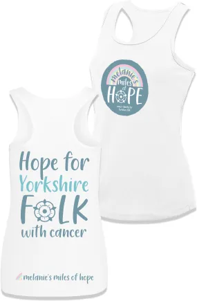 Melanie's Miles of Hope Women's Vest - White EcoCertifiedTextile