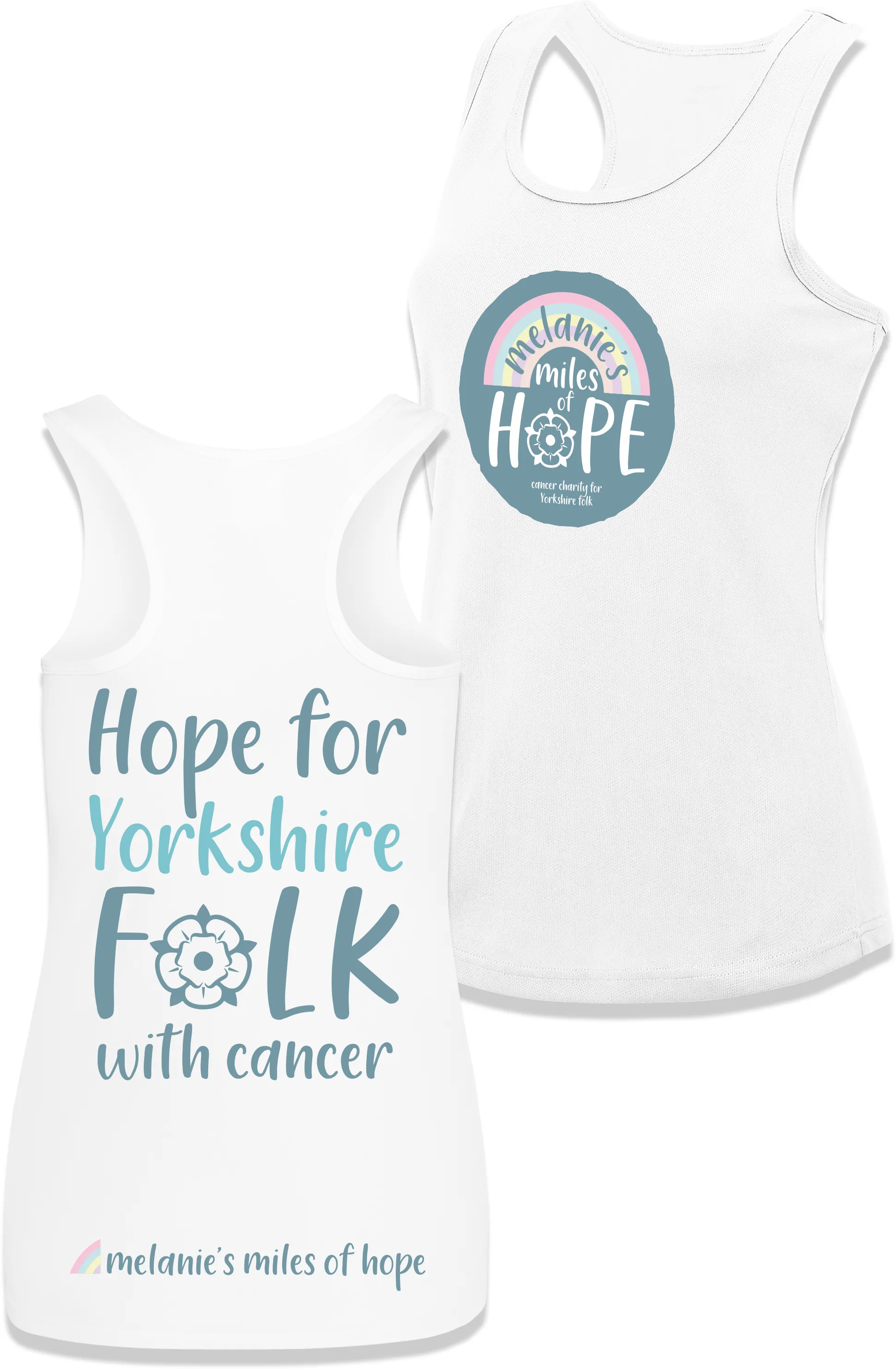 Luxury Touch City Casual Melanie's Miles of Hope Women's Vest - White