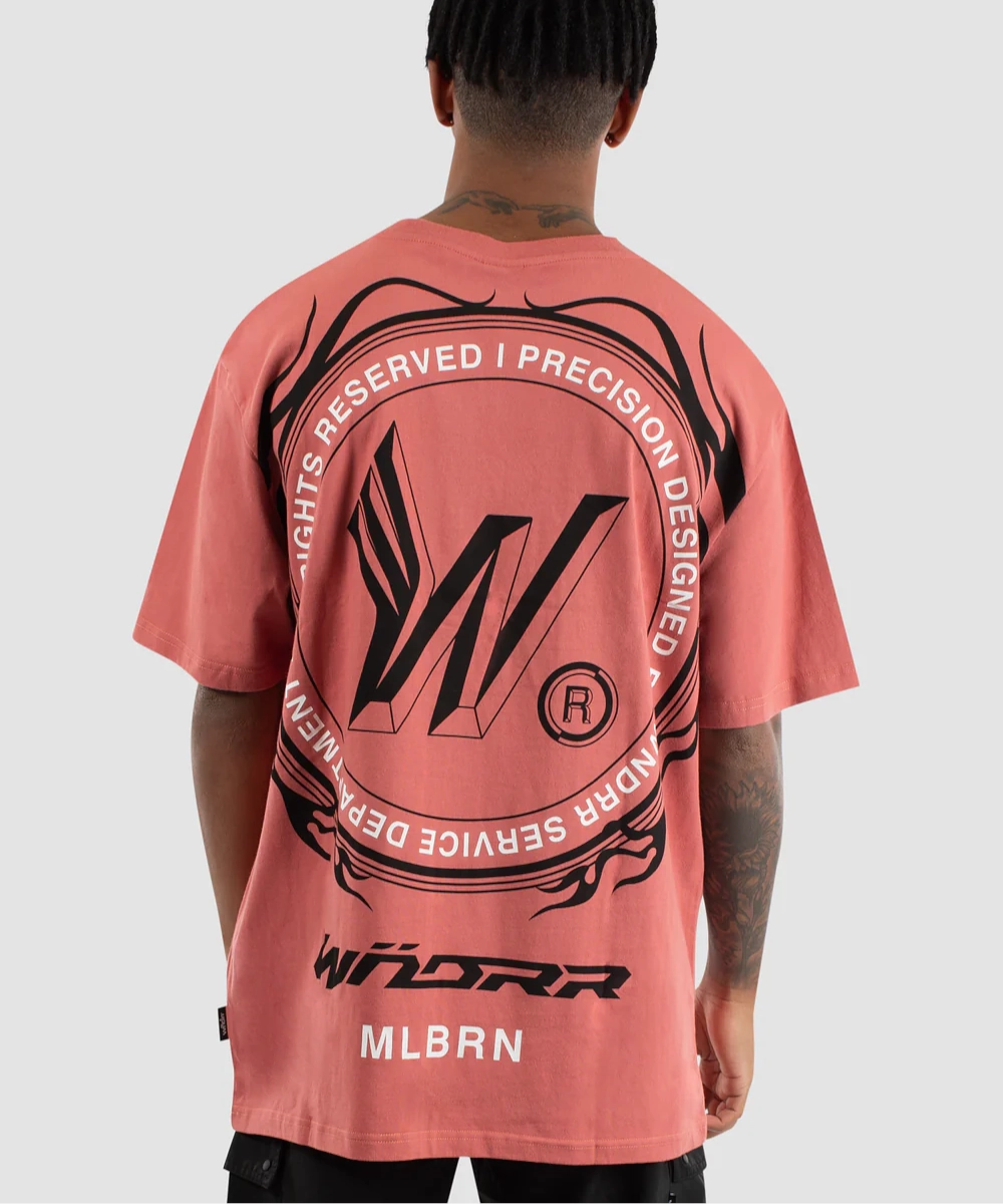 slow life Leader Core WNDRR Repeat Box Fit Tee (Melon)