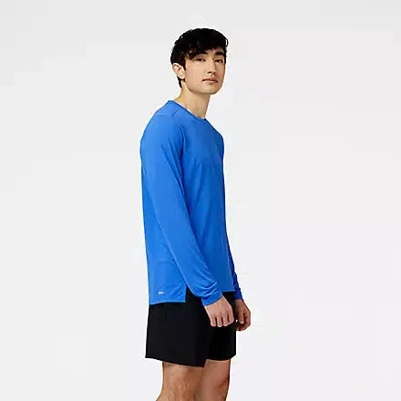 Men's Accelerate Long Sleeve - Marine Blue PolishedFinish Moisture Control Lining