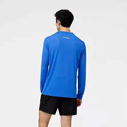 Men's Accelerate Long Sleeve - Marine Blue ReinforcedShoulderConstruction Oversized Collar