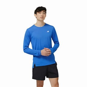 ConvertibleSleeves Self Fabric Tie Closure Men's Accelerate Long Sleeve - Marine Blue
