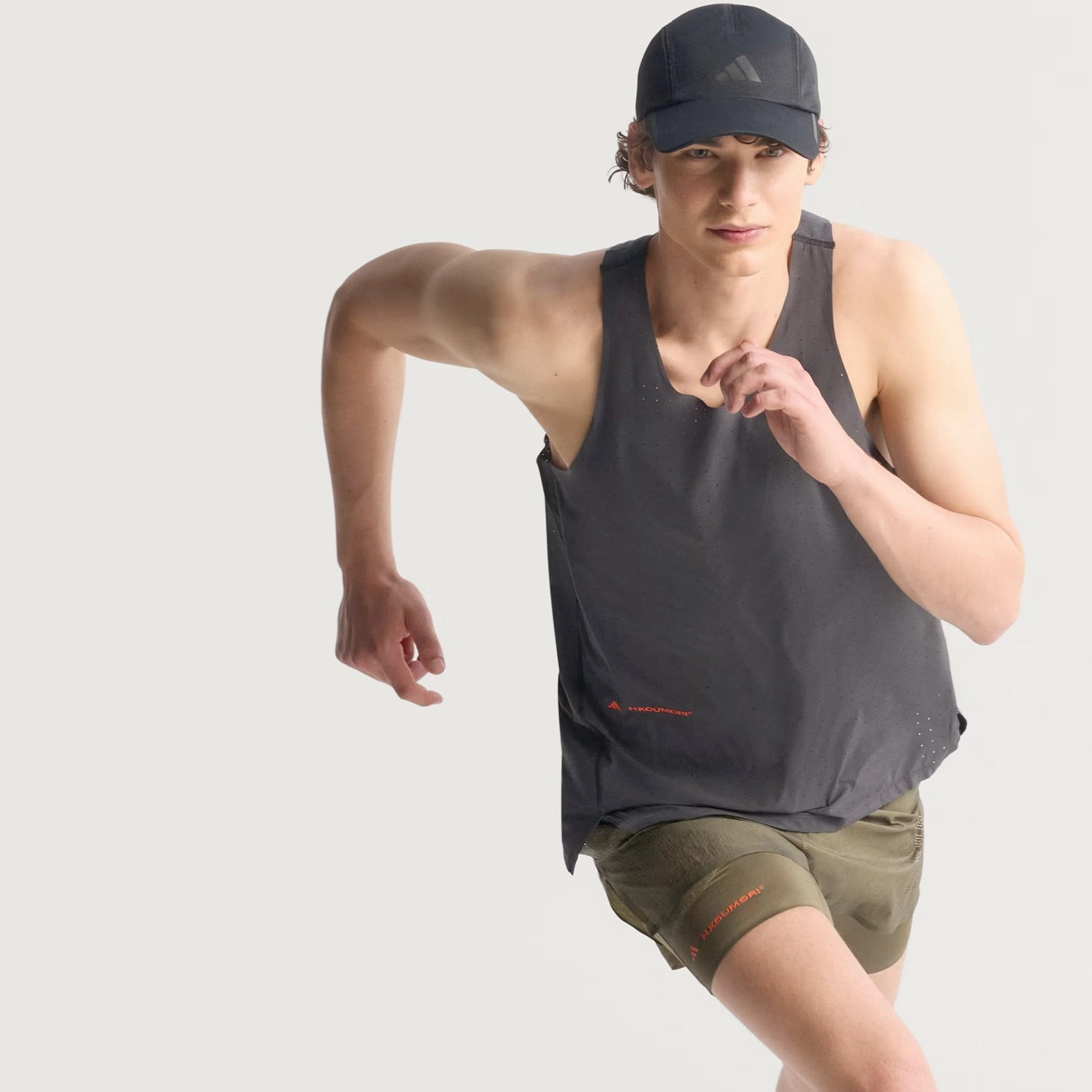 Stream Fit StretchPaneling Men's Adi365 H.Koumori Running Tank Black