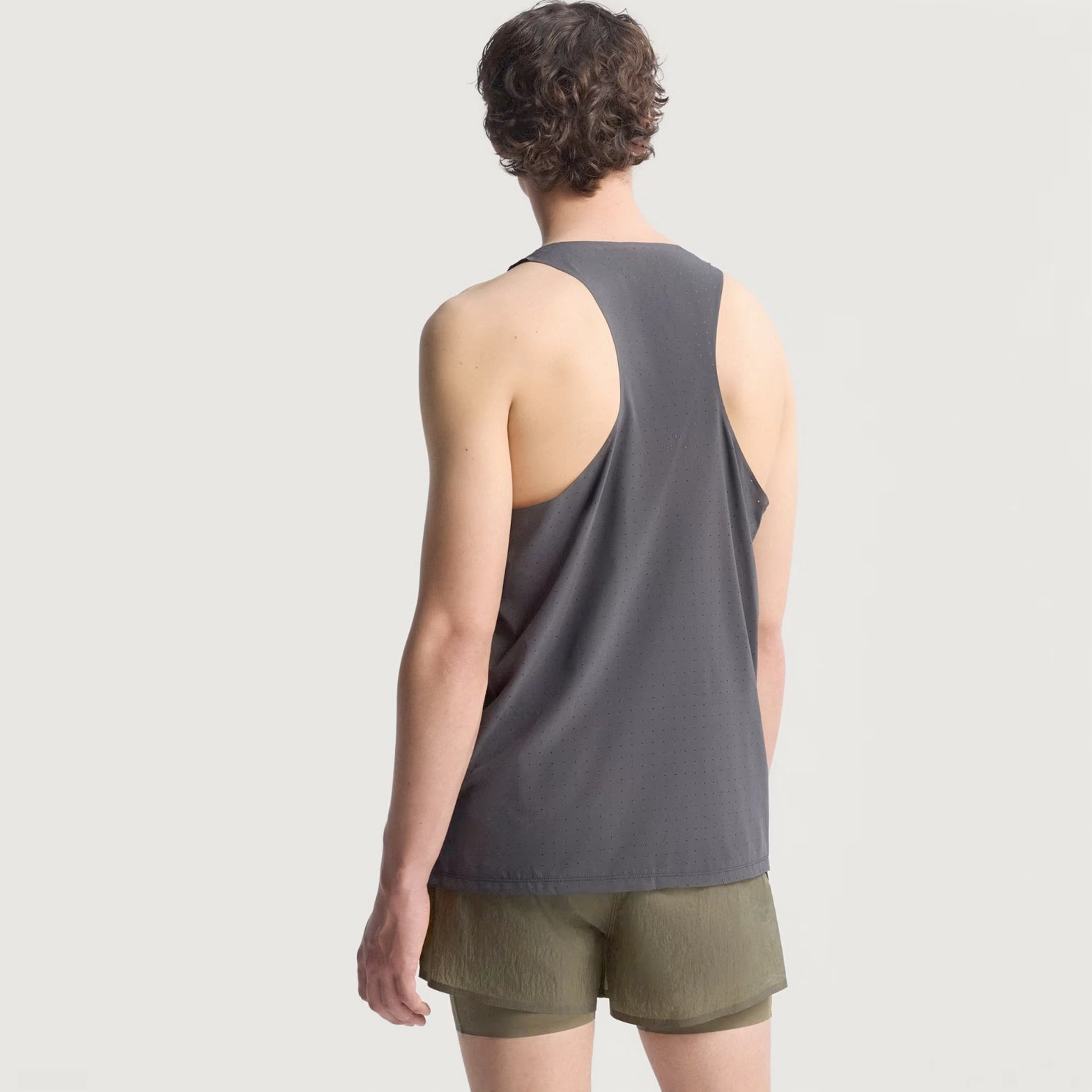 Men's Adi365 H.Koumori Running Tank Black CompressionKnit Car Cool