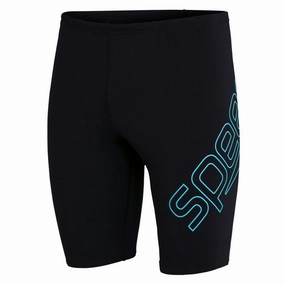 Anti Pilling Material Men's Boom Logo Placement Jammer - BLACK/LIGHT ADRIATIC (SPS048) Water Repellent Coating