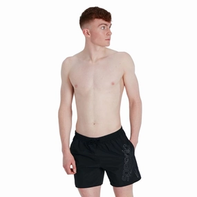 Men's BoomBoom Logo 16" Watershort - Black/Metallic Grey ( 8-12432G824) Abrasion Resistant Panels Saltwater Proof Stitch Reinforcement Fade Resistant Finish