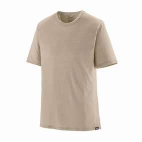 Men's Capilene Cool Merino Blend Tee Seabird Grey Vacation Mood Functional Fit
