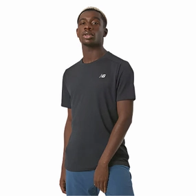 Men's Core Run Short Sleeve Reinforced Shoulder Panels Printed T-shirt