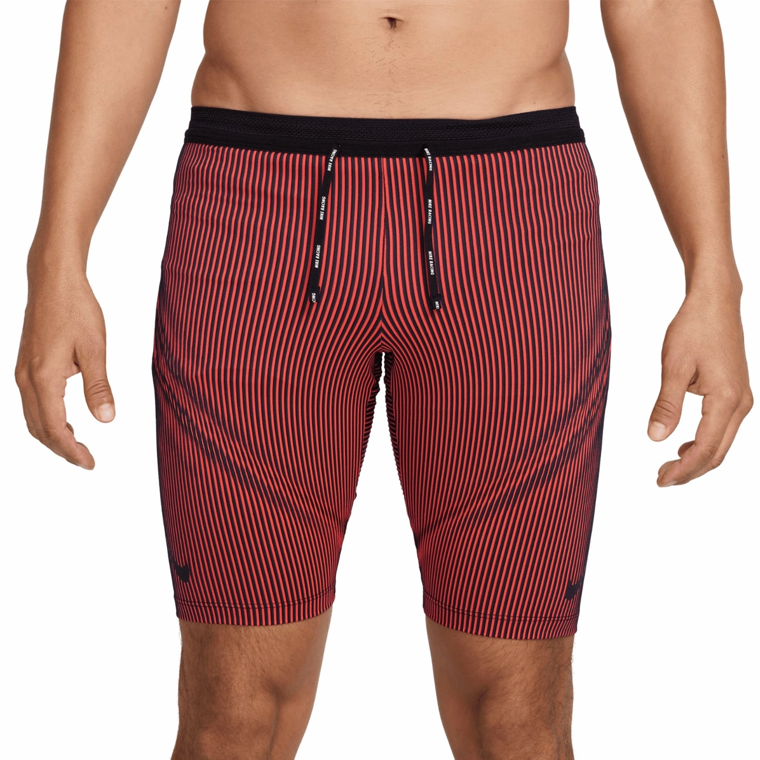 Winter Fit Men's Dri-FIT AeroSwift ADV Half Tights Black / Bright Crimson / Obsidian / Black