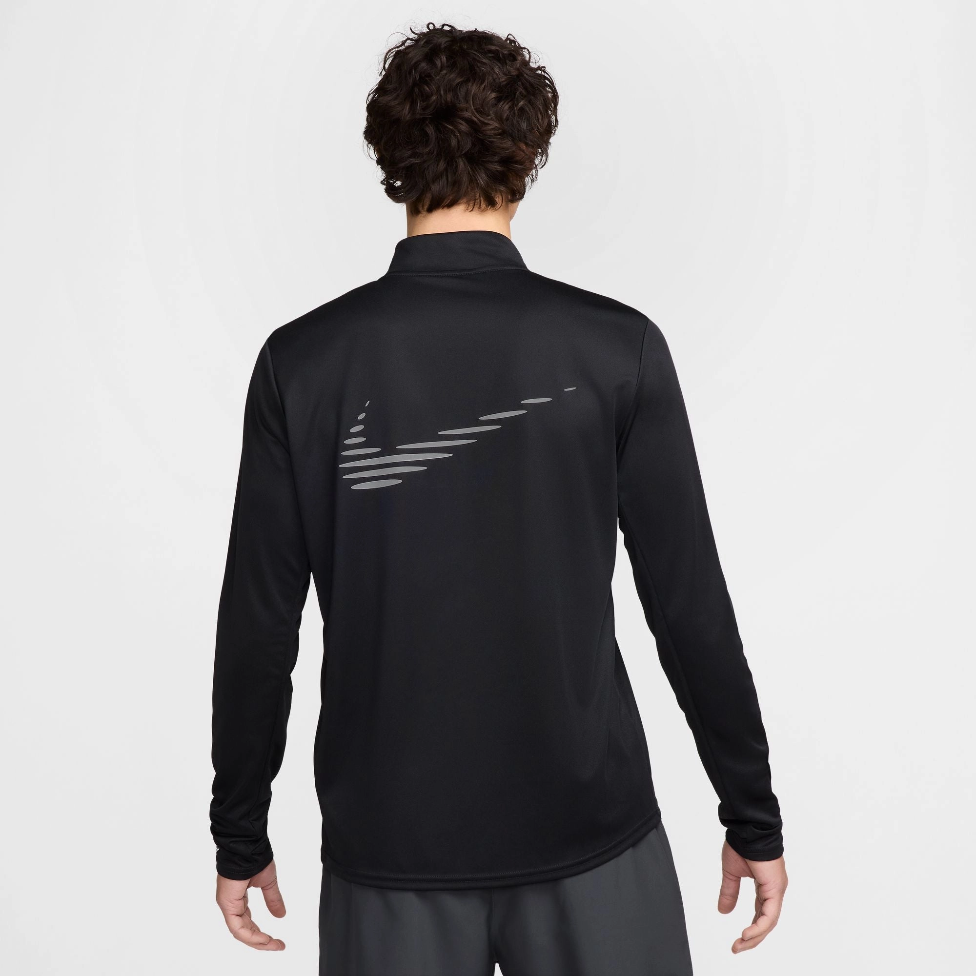 FlexibleCollarDesign FlexibleNeckline Men's Dri-FIT Pacer Flash Running Top Black / Reflective Silver
