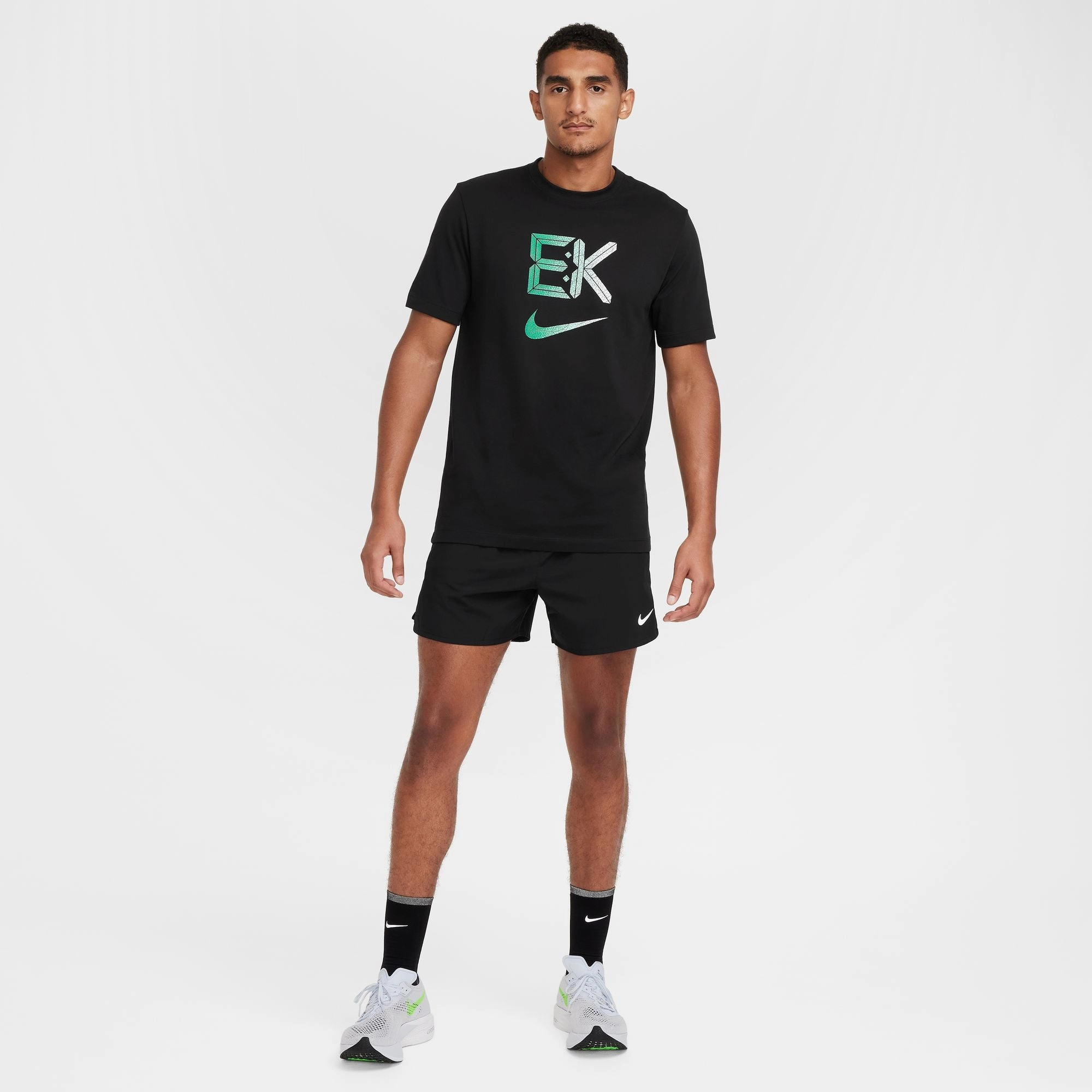 DurableStitching NoRubEdging Men's Dri-FIT Running "Kipchoge" Tee Black
