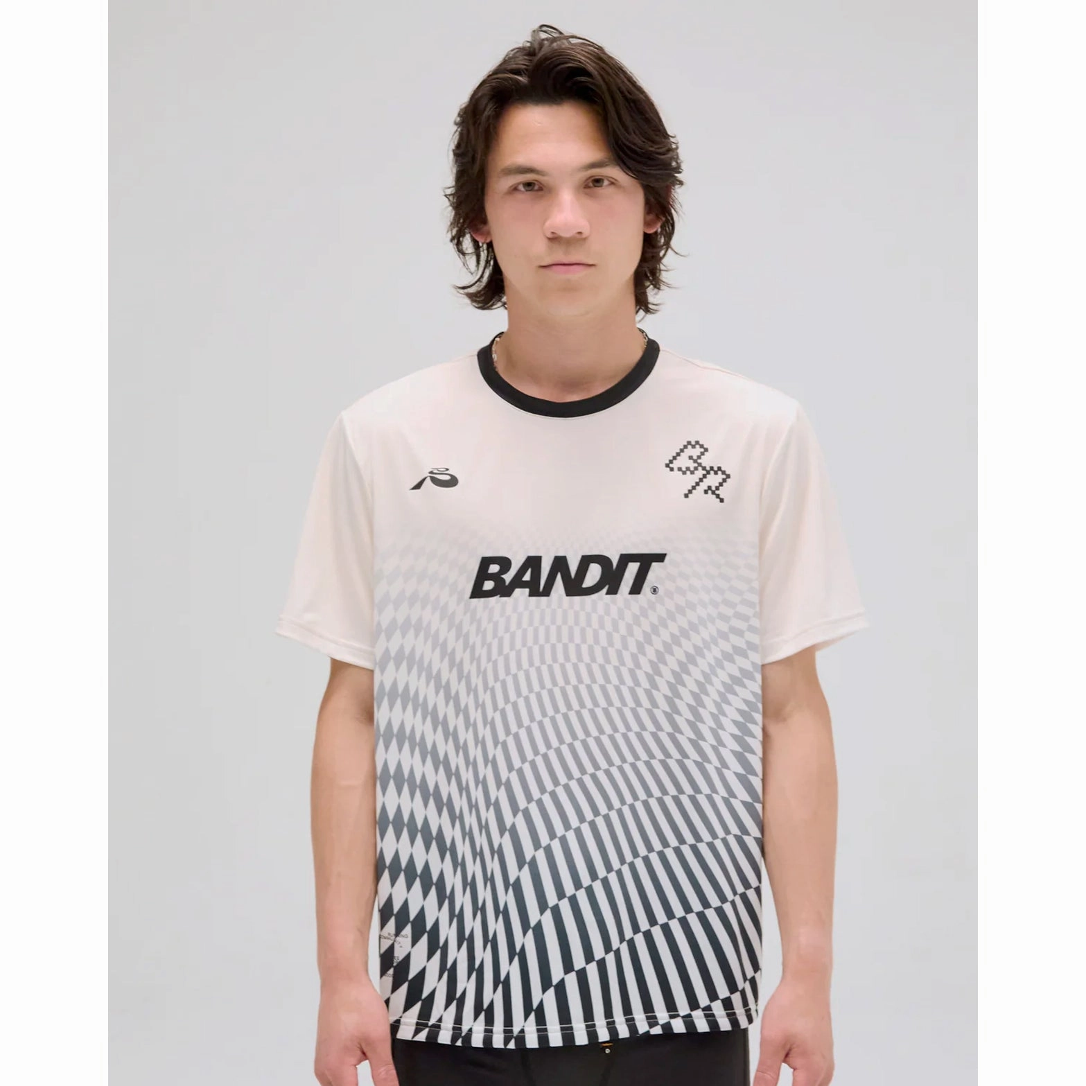 Men's Drift Mosaic Performance Tee Chalk / Black Adjustable Straps