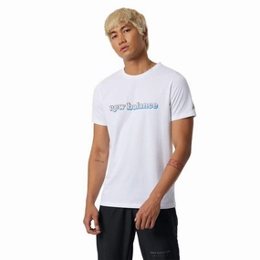 Men's Graphic Heathertech T-Shirt - White/Blue/Purple MultiPanelBreathability