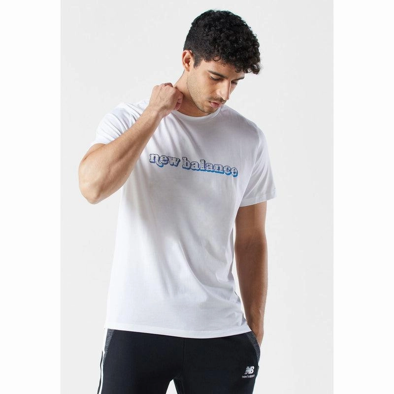 Soft Hoodie Soft Knit Men's Graphic Heathertech T-Shirt - White/Blue/Purple